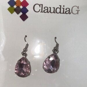 Pink Teardrop Earrings